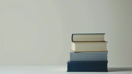 Fototapeta premium A single vertical four books pile UHd wallpaper