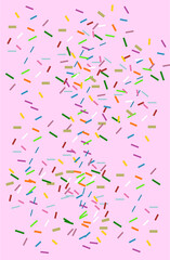 pink and white confetti