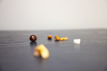 peanuts on table 