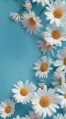Obraz premium Chamomile flower decoration spring blossom for wallpaper, backdrop and background