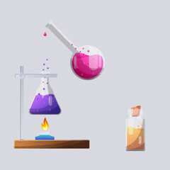 Chemistry experiment clipart, potion chemistry lab