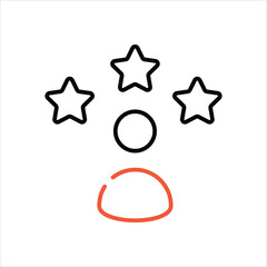 Celebrity  Icon editable stock vector icon