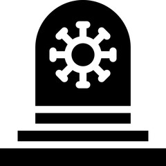 Fototapeta premium virus, tomb, covid 19, death Icon