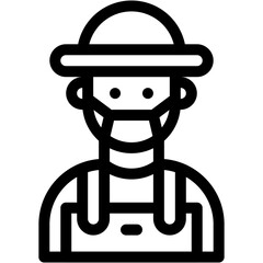 Farmer, worker, farming, agriculture, occupation Icon