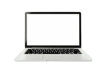 Fototapeta premium Mockup Image of Laptop Isolated on Transparent Background, PNG, Cut Out.