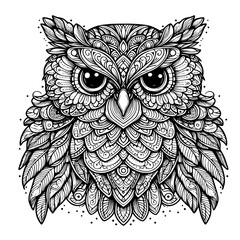 owl on a white background