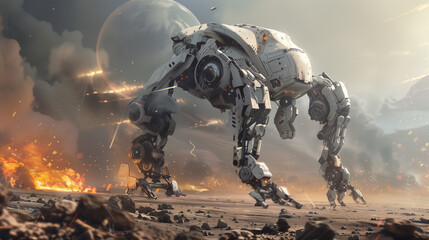 Fototapeta premium Telepresence Robotics: Exploring Distant Realms