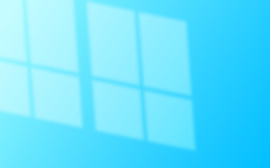 Blue gradient background with window light reflection