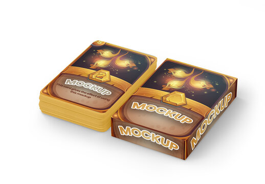 Box Playing cards Mockup