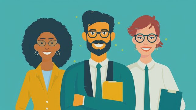 An illustration character presenting employee benefits options, showcasing perks such as healthcare, retirement plans, and wellness programs, aimed at enhancing employee satisfaction and well-being.