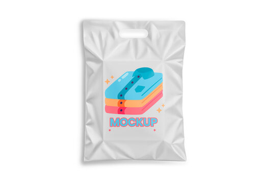 Plastic Mailing Bag with Handle Mockup