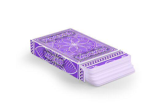 Playing Cards in Opened Box Mockup
