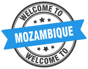 Welcome to Mozambique stamp. Mozambique round sign