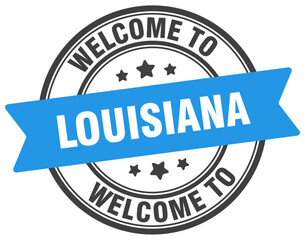 Fototapeta premium Welcome to Louisiana stamp. Louisiana round sign