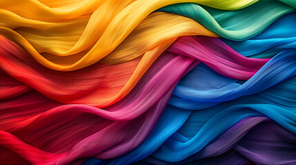 abstract background with intertwining rainbow ribbons, symbolizing the interconnectedness and unity of the LGBTQ+ community
