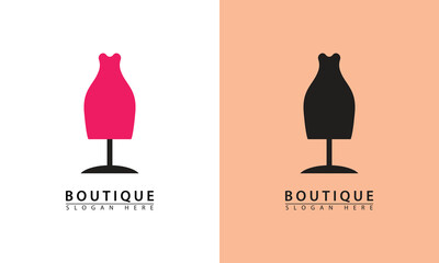 Beauty woman fashion boutique logo design vector icon illustration
