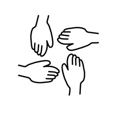 Simple hand drawing of Teamwork