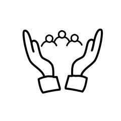 Simple hand drawing of Teamwork