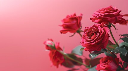 Fototapeta premium pink background with rose