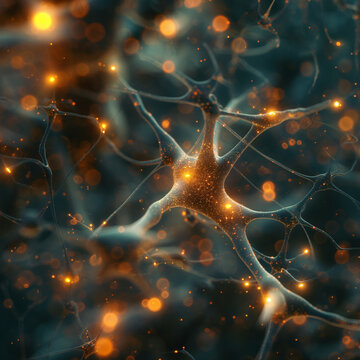 Repr&eacute;sentation d'un neurone ou cellule vue macroscopique