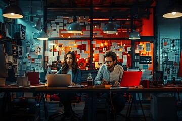 Naklejka premium Technical Consultant in Action: Solving Complex Challenges with Technology