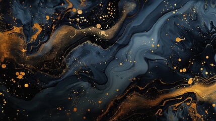 Ink abstract gold paint background art watercolor stone water luxury liquid texture marble.