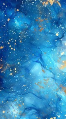 Tiffany blue, gold sprinkling material, watercolor texture, high-definition details, abstract, atmospheric, elegant, noble, design material, large area blank processing, high-definition, 8k, high qual