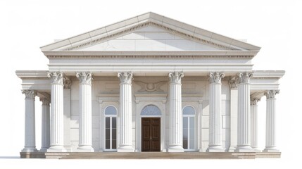 Obraz premium Front view of a bank building