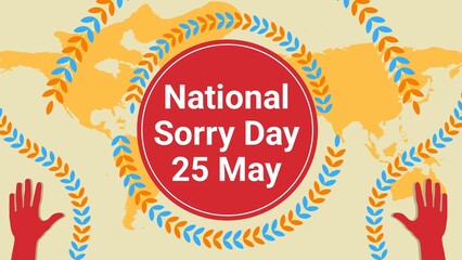 National Sorry Day web banner design illustration 
