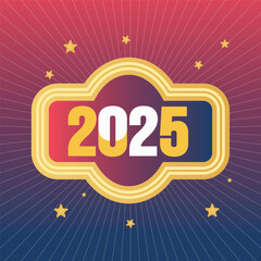 2025 Numeral Wishes . Happy New Year