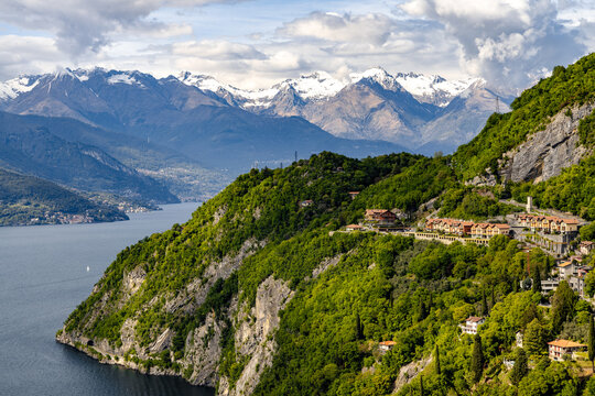 Lago di Como - Varenna, jezioro Como, widok na Varenna