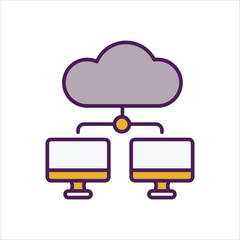 Web Hosting Icon editable stock vector icon
