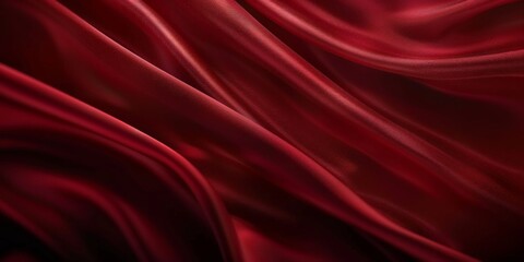 Fototapeta premium Red silk background, red silk satin luxury cloth texture fabric,Anniversary, Christmas, wedding, valentine,banner