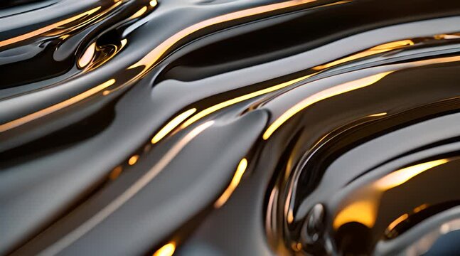 abstract of wavy metallic chrome melted texture background