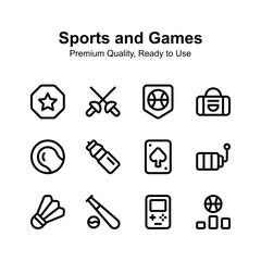 Get you hold on this amazing sports and games icons set
