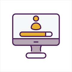 Online Recruitment Icon editable stock vector icon