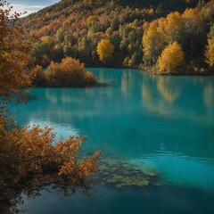 "Celebrating the contributions of refugees."

Background: Turquoise lake surrounded by autumn foliage.