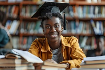 Happy student receiving a scholarship, showcasing success and financial assistance for college education