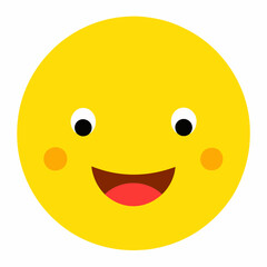 smiley face on white