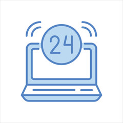 24 Hours Icon editable stock vector icon