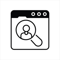 Online Recruitment Icon editable stock vector icon