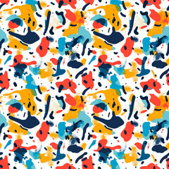 Obraz premium A colorful and abstract pattern with splatters of paint
