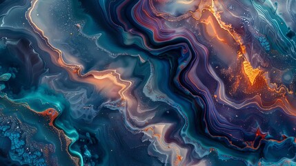An ethereal dreamscape of swirling colors and shapes, like looking into the depths of a magic crystal ball. The colors blend and flow, creating a sense of movement and energy.