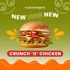 Social media post feed square template