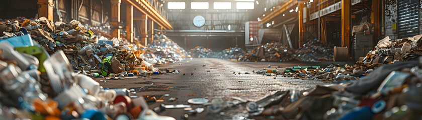 Cutting edge AI Technology in Recycling Facilities: Pioneering the Future of Sustainable Waste Management with Photo realistic Representation of AI Powered Waste Sorting and Proces