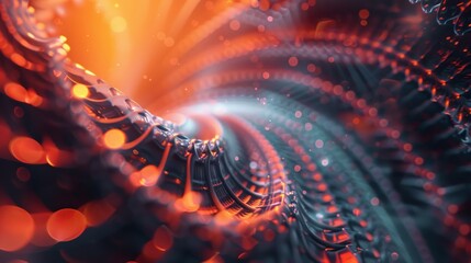 An eternal cycle-themed abstract background with repeating patterns that shift from lively, intricate designs to simple, decayed forms. The continuous loop symbolizes the never-ending cycle of life