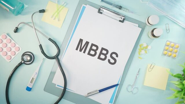 MBBS WRITTEN ON MEDICAL PAPER