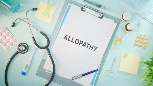 ALLOPATHY WRITTEN ON MEDICAL PAPER