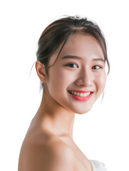 Obraz premium Young and beautiful asian hong kong chinese japanese korean girl transparent background
