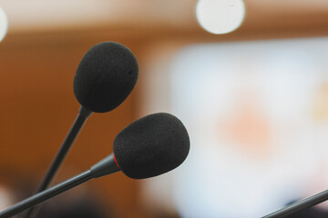 Floating mics in the conference room Used for clearer communication